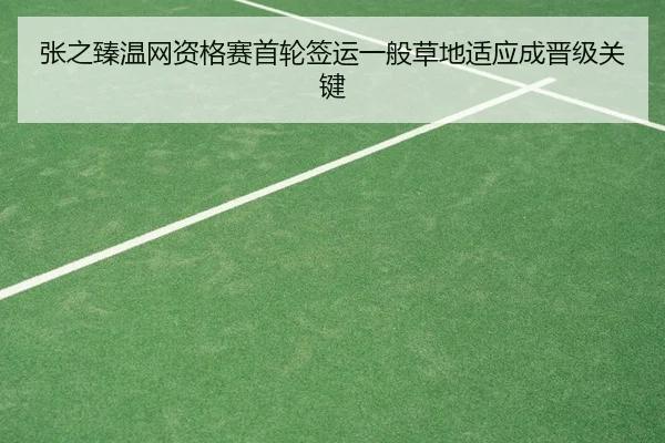 张之臻温网资格赛首轮签运一般草地适应成晋级关键